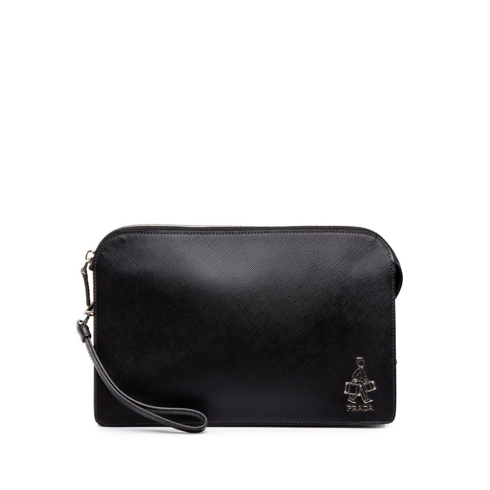 Pre-Loved Prada Saffiano Bellboy Clutch